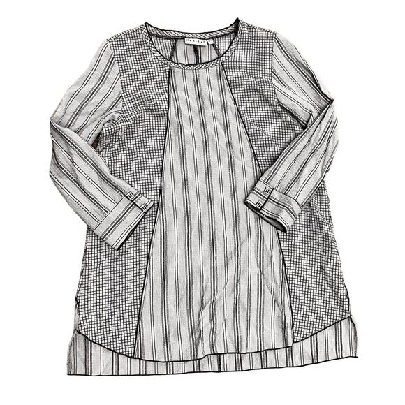 Habitat Clothes to Live In Women's Small Tunic, Top Blue Black, Long Sleeve - Picture 1 of 9